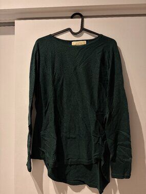 Michael Kors Hi-Lo Hem Sweater - Forest Green